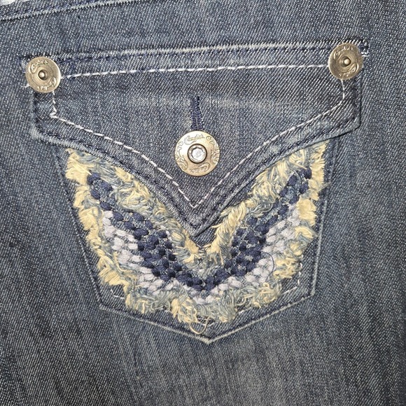 Y2K FASHION: Candies Bootcut Jeans Juniors Size 3 Distressed Stretch - Picture 8 of 12